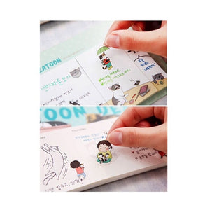 韓風與貓生活點滴日記貼紙套裝（一套6張）