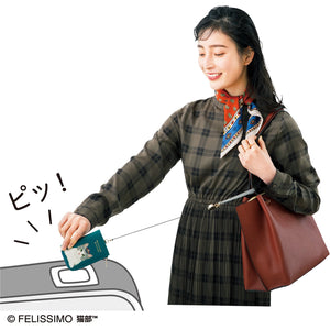 Felissimo貓部 日本正版 貓車長為您加油！附鑰匙扣！零錢包兼可伸縮八達通卡套多功能皮夾 - 三款可選