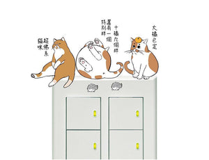 【50%OFF】台灣正版 「超佛系貓咪」橘貓無限大防水無痕裝飾貼開關貼