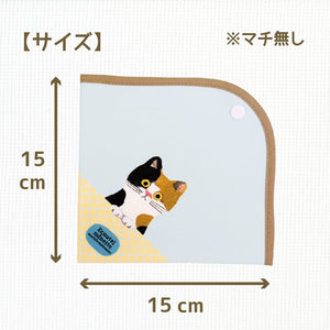 ECOUTE! minette 日本製 療癒貓抗菌口罩暫存套 - 灰紋貓