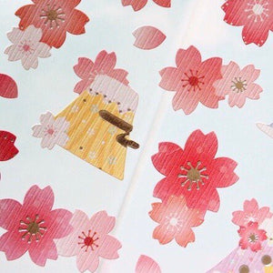 日系櫻花貓咪紙質貼紙