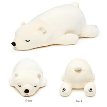 將圖片載入圖庫檢視器 LIV HEART 日本正版「恰眼瞓NEMU NEMU」系列 北極熊公仔身體長款抱枕（M/L）
