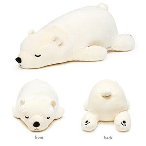 LIV HEART 日本正版「恰眼瞓NEMU NEMU」系列 北極熊公仔身體長款抱枕（M/L）