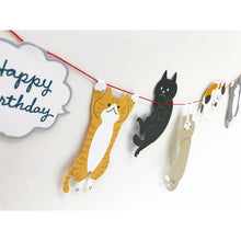 將圖片載入圖庫檢視器 Sanrio 日本正版 貓咪生日掛牆裝飾彩旗Banner
